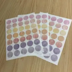 カラフル円形ステッカー 3枚セット
