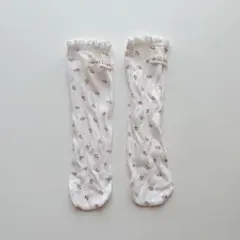 mini beige lace socks