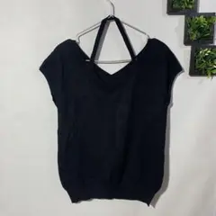 ギャミヌリィ(Free size)ニットカットソー　ノースリーブ　Vネック