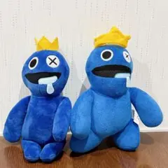 レインボーフレンズ ブルー ぬいぐるみ 王冠付き セット