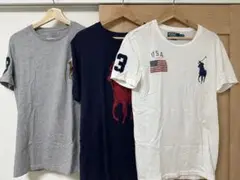 【3点セット】 ポロラルフローレン Tシャツ M ポロ ホワイト ネイビー