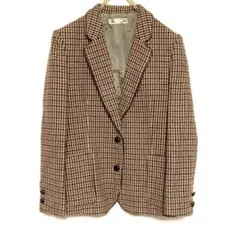 ❤︎美品❤︎nuvelsports/千鳥柄テーラードジャケット ブラウン系