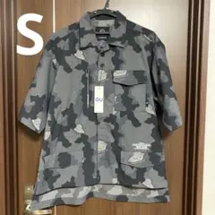 GU UNDERCOVER ファーティング シャツ カモフラ S ブラック