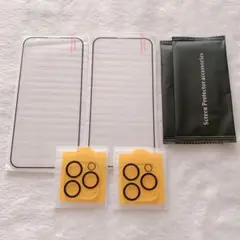 iPhone15ProMax ガラスフィルム2枚 + カメラフィルム 2枚