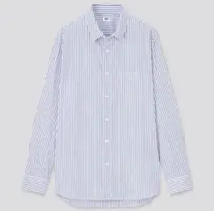 ユニクロ UNIQLO エクストラファインコットンブロードストライプシャツ