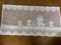 のれん猫レース透かし編み暖簾ねこ好きカーテン