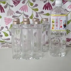 ハーバリウム用ガラスボトル7本とオイルセット