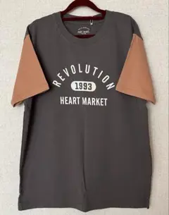 ハトマ♡袖配色プリントBIGTシャツ
