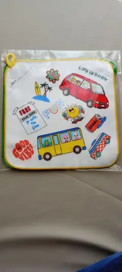 ループ付タオル しまじろう　約20cm×20cm 2枚セット