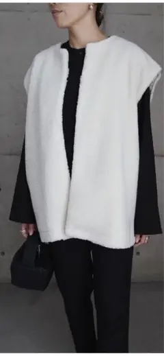 新品未使用! ella ボアジレ 白