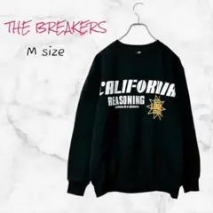 THE BREAKERS トレーナー ブラック M バックプリント 裏起毛