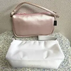 未使用 クラッチバッグ ハンドバッグ フォーマル パーティ 結婚式 ピンク 白