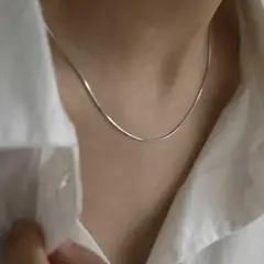 即日発送⭕️ スネーク チェーンネックレス 40cm 男女兼用
