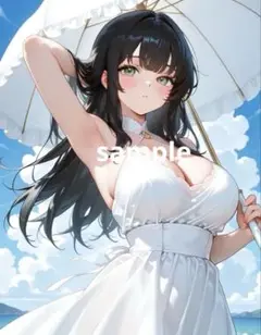 AIイラスト 美女 A4ポスター G57