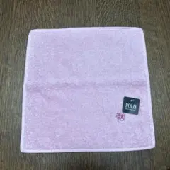 POLO ピンク ハンカチ 約25cm x 25cm