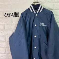 USA製ワンポイント刺繍ロゴ企業ロゴ裏地キルティングスタジャンsizeL