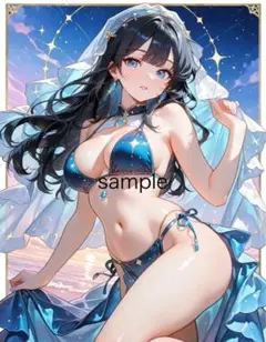 AIイラスト 美女 A4ポスター J89
