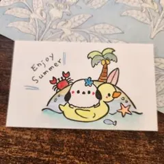 消しゴムはんこ　シマエナガちゃんの夏休み♪