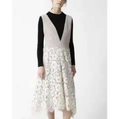 美品♪ADORE フラワーコードレースワンピース 36