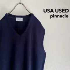 USA製 “pinnacle” Plain Knit Vest (navy)