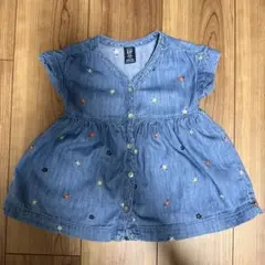 Gap baby デニム花刺繍ワンピース