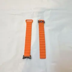 スマートウォッチバンド オレンジ グレー 20cm