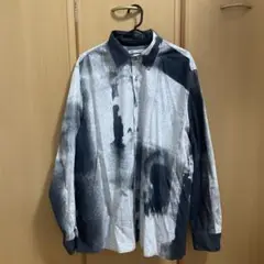アート風スプラッターデザイン長袖シャツ