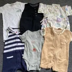 夏　ロンパース　60-70 ６着まとめ売り　美品あり
