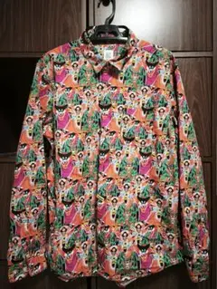 【クリーニング済】グラニフ×ドラゴンクエスト　ボス パターン シャツ Lサイズ