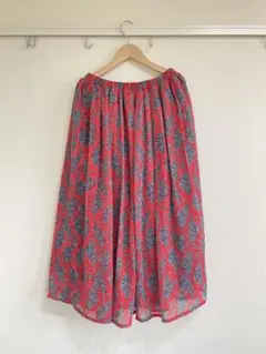 n’Or ペイズリー柄シフォンスカート