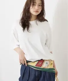 AMERICAN HOLIC 接触冷感スムースルーズクルーネックTシャツ