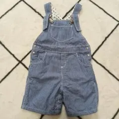 PETITBATEAU プチバトー ヒッコリー ストライプ オーバーオール 81