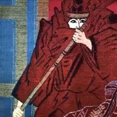 アンティーク名古屋帯 侍・サムライ 大正ロマン 正絹 No.52