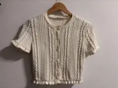 半袖ニット　白　ZARA 短丈