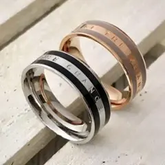 ペアリング クリア シルバー クリアピンクゴールド ステンレス ピンキーリング