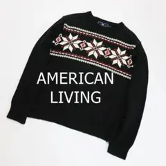 アメリカンリビング ニット ノルディック M ブラック セーター クリスマス