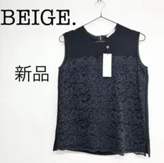 新品 美品 BEIGE. ベイジ ノースリーブ トップス ネイビー サイズ2