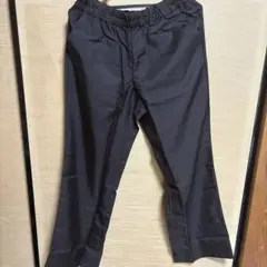 黒 スラックス ゴムウエスト