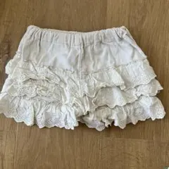 フリル付きホワイトショートパンツ Mサイズ