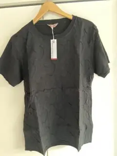 Johnbull 新品ブラック Tシャツ Lサイズ　ハートパッチワーク
