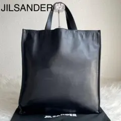 ✨激レア✨ JILSANDER ハンドバッグ ロゴ レザー ブラック