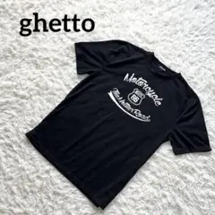 ghetto ゲットー　半袖　黒　ブラック　シンプル　Tシャツ　LL