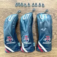 【中古】アドミラル　ユーティリティ用　ヘッドカバー ３点セット