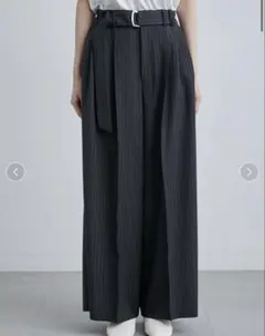 MIESROHE ミースロエ　ストレッチ３タックワイドパンツ