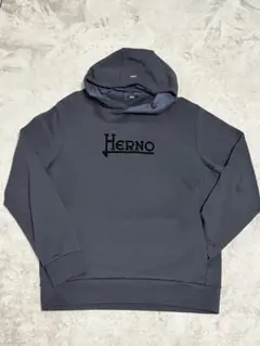 【美品】HERNO（ヘルノ）プルオーバーパーカー　ネイビー52サイズ
