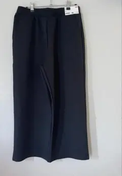 【未使用】ユニクロ　ドライスウェットワイドパンツ 黒　XL