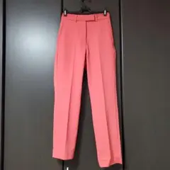ミラオーウェン Mila Owen パンツ スラックス 無地 タック入り ピンク
