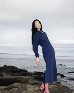 値下げ【伊勢丹別注】V-Neck Classic Cotton Dress