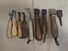 最終値下！靴職人 底付け工具 飾り車コテ コバゴテ 9本セット製