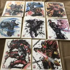 仮面ライダー色紙art8点